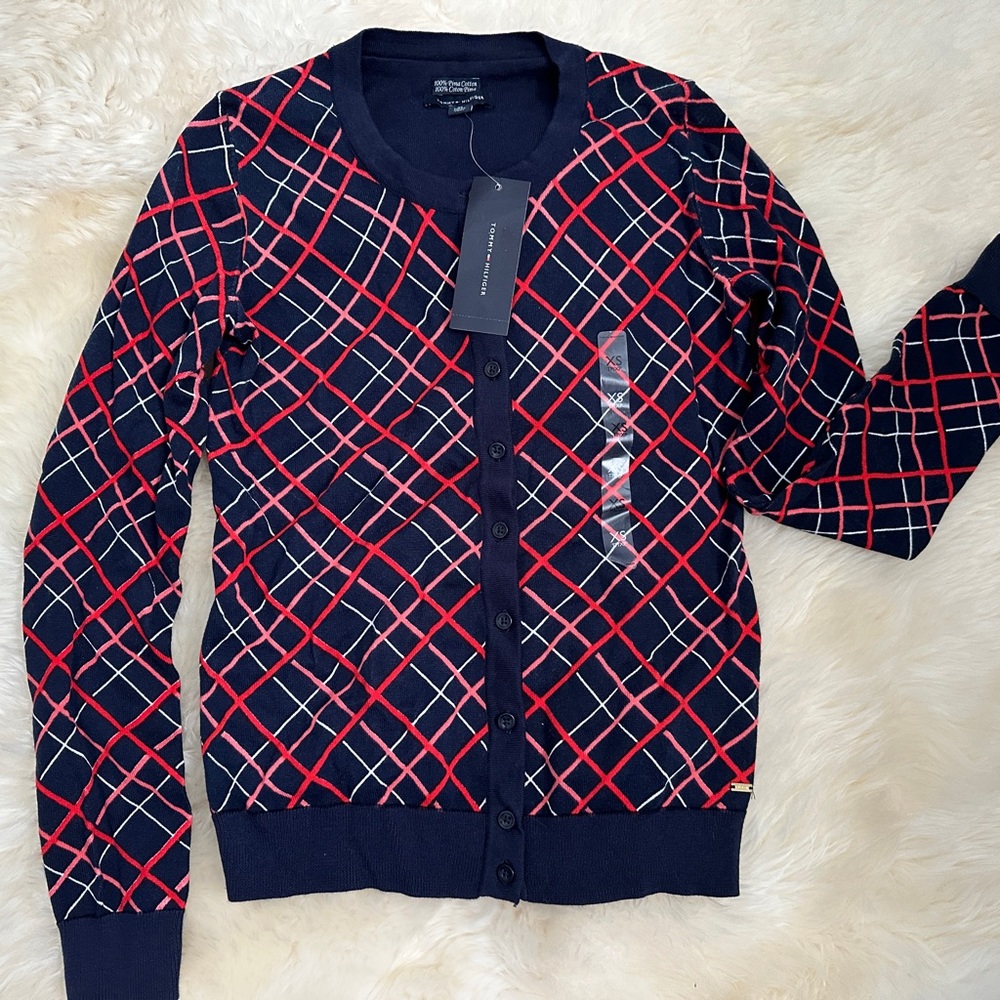 Tommy Hilfiger women’s cotton knit cardigan XSmall